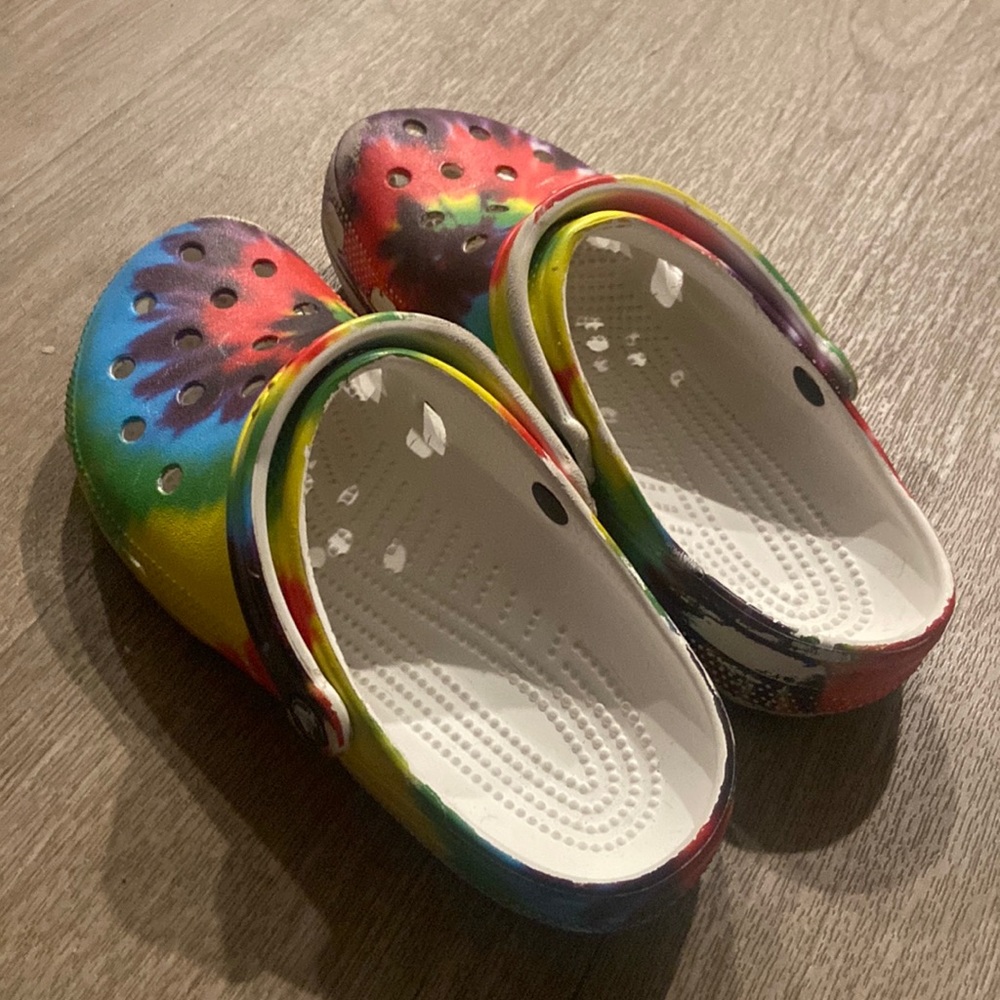 Multi Color Tie-Dye Unisex Classic Clogs Crocs